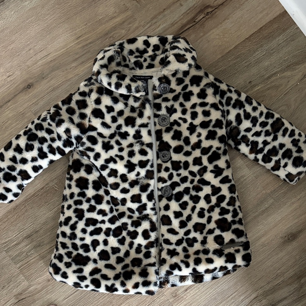 Calvin Klein Jeans Kids Leopard Print Coat